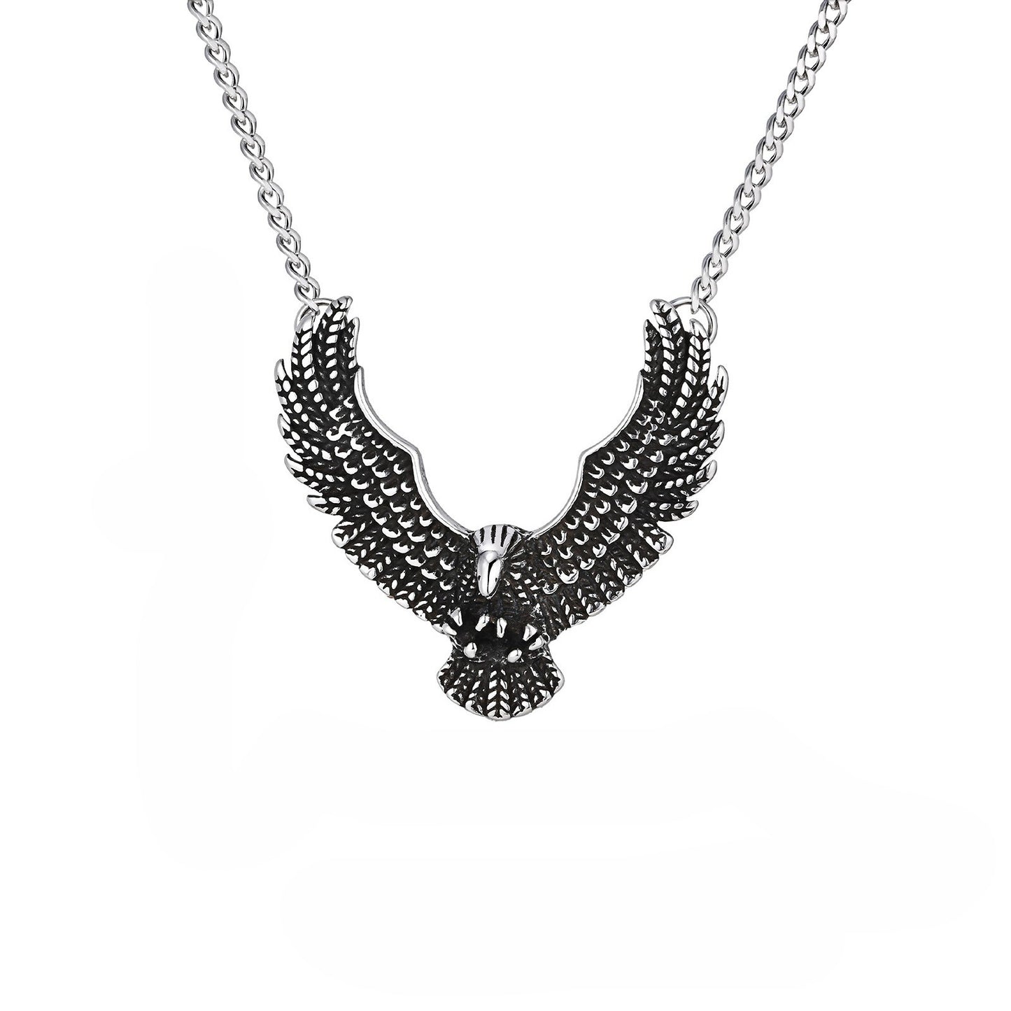 Planderful Mens Stainless Steel Eagle Pendant Trendy