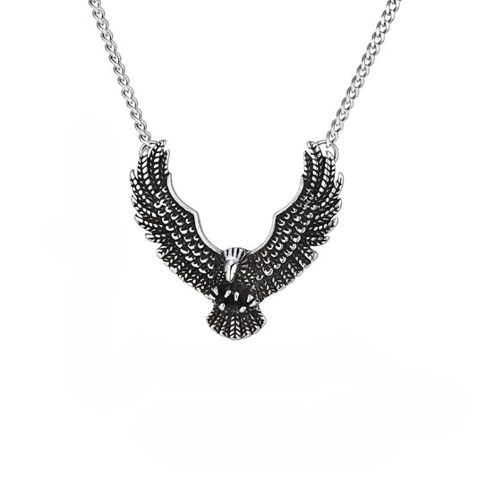 Planderful Mens Stainless Steel Eagle Pendant Trendy
