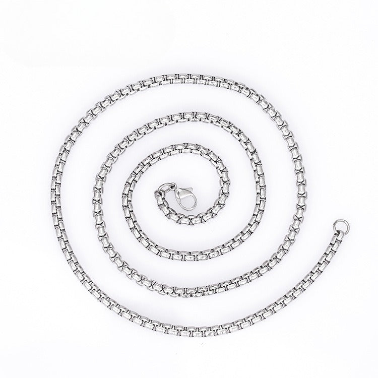 Pearl Necklace – Elegant Steel Chain For Unisex Everyday Casual Wear And Gift Ready Packaging