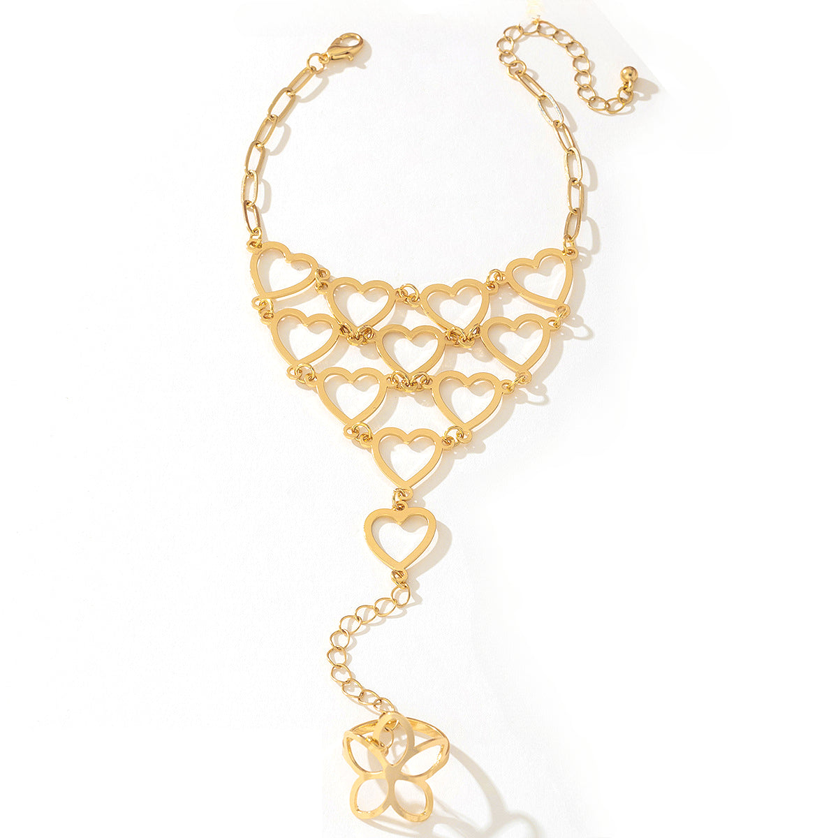 Fashionable Metal Love Flower Bracelet for Stylish Ladies