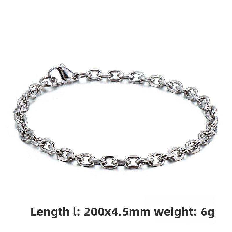 Punk Hip-Hop Stainless Steel – Interlocking O-Tide Unisex Titanium Steel Bracelet