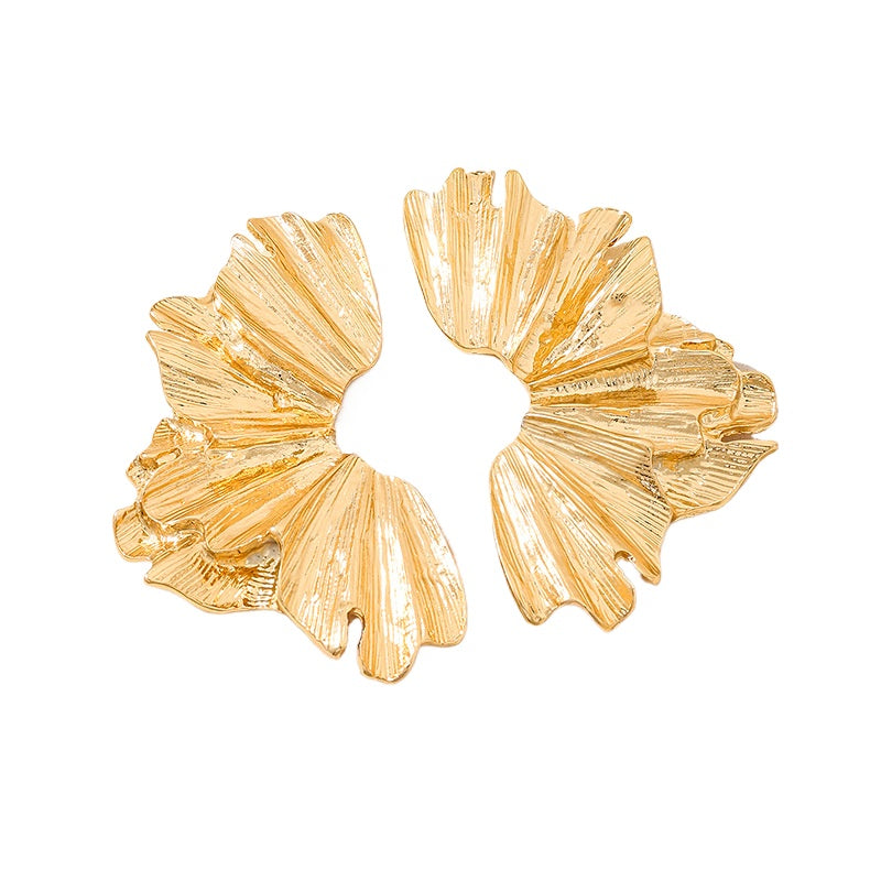 Planderful Vienna Verve Earrings – Exaggerated Metal Texture Design