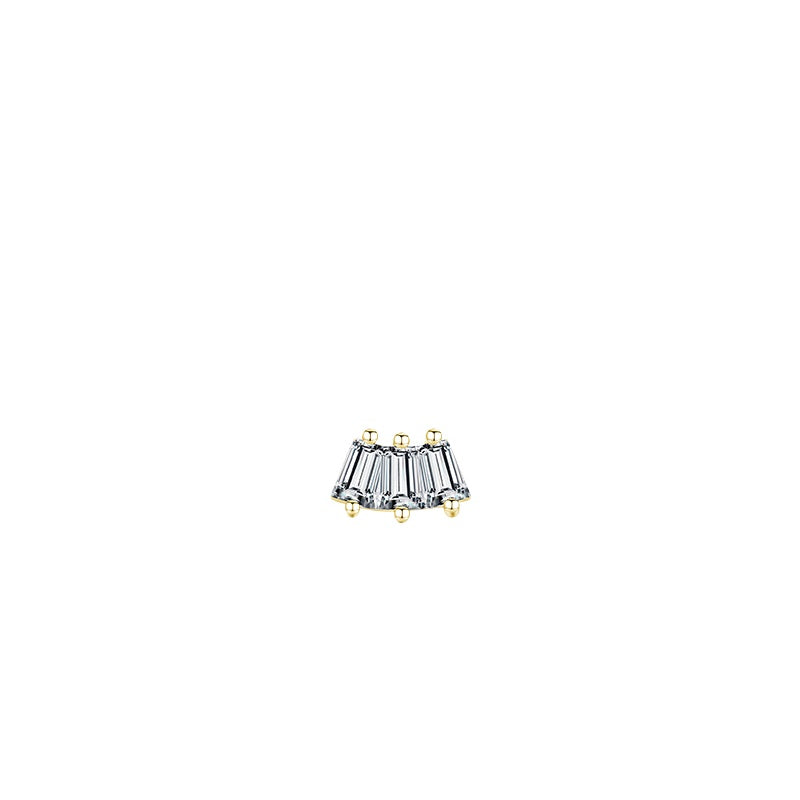 925 Sterling Silver Geometric Zircon Earrings