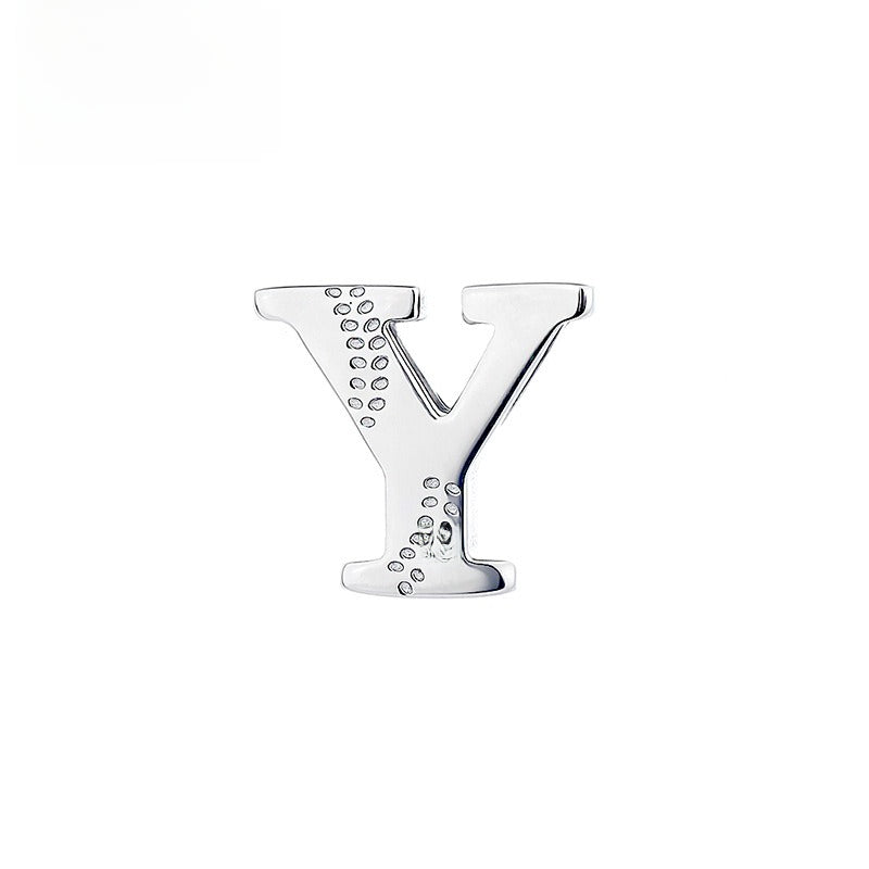 Glossy Letter Stainless Steel Pendant Necklace