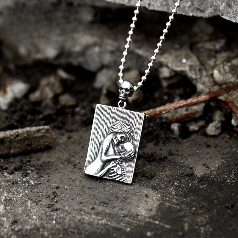 Titanium Steel Skull Pendant for Men - European and American Inspired Design