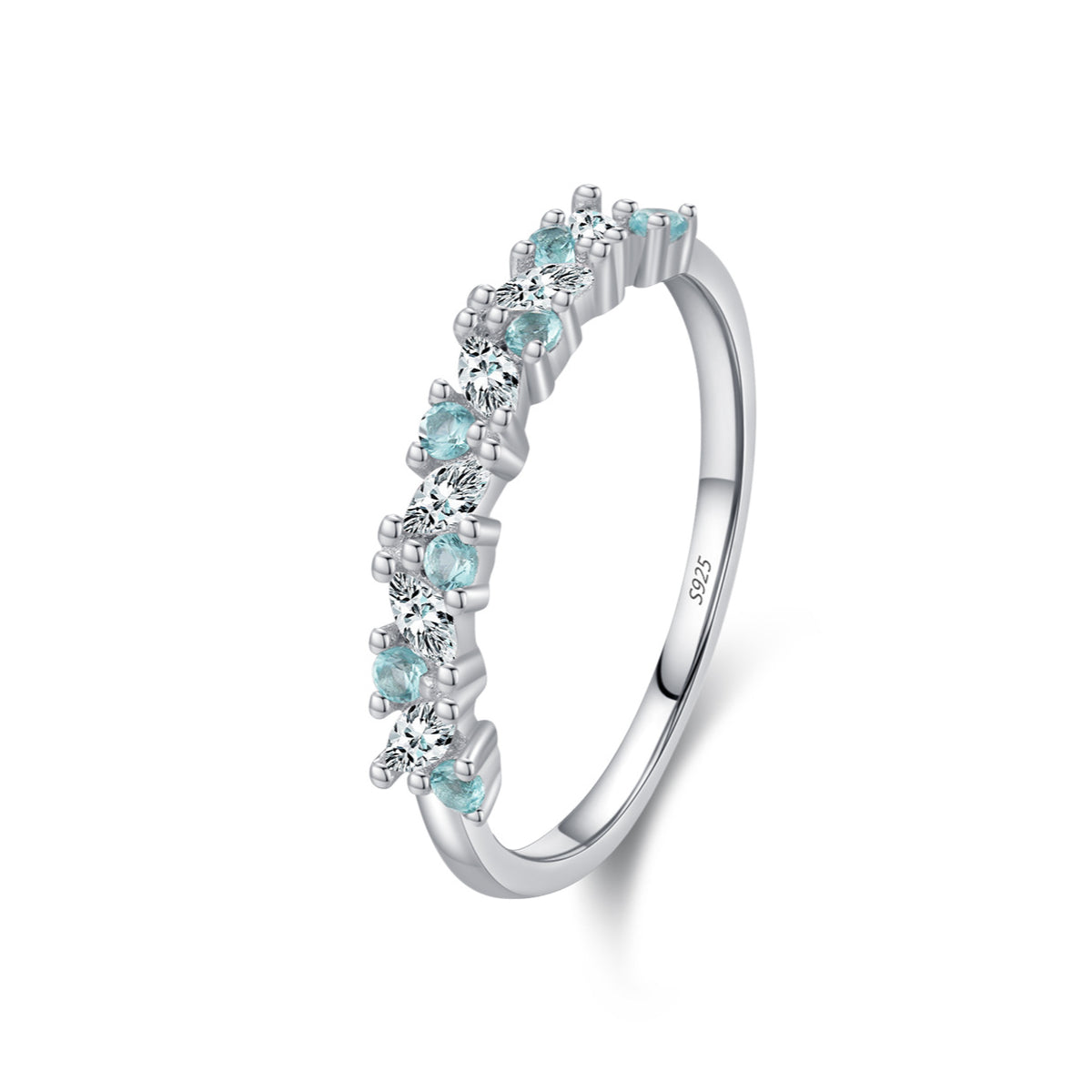 Planderful Everyday Genie Ring – Mint Green Contrasting Colors with Shining Zircon