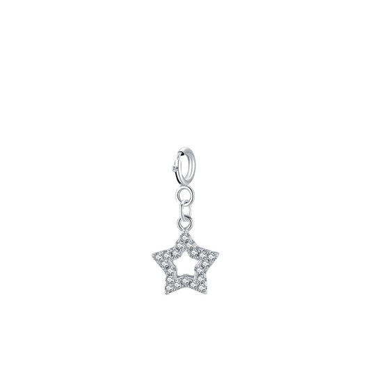 Dainty Zircon Micro-Inlaid Star Pendant - Sterling Silver