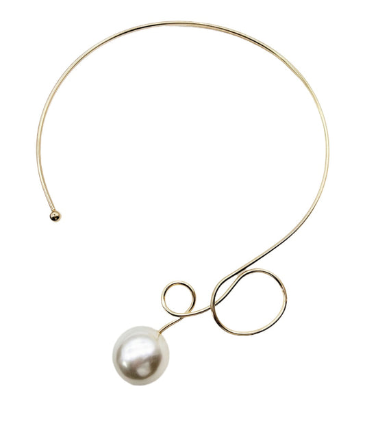 Planderful Savanna Rhythms Necklace – Elegant Imitation Pearl Design