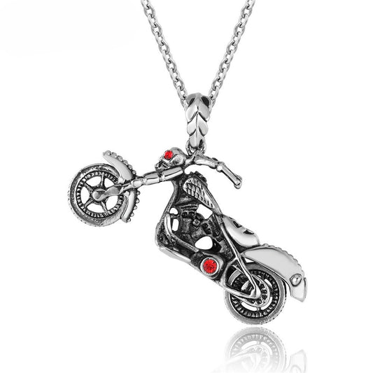 Stainless Steel Skull Motorcycle Pendant Unisex For Men And Women By Planderful Protection Charm