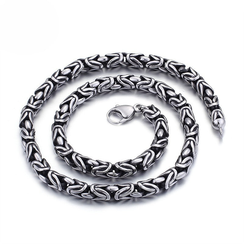 Necklaces, Titanium Steel Necklaces, Retro Necklaces, Casual Men's Steel Necklaces,