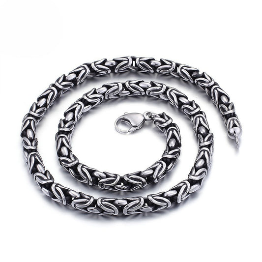 Necklaces, Titanium Steel Necklaces, Retro Necklaces, Casual Men's Steel Necklaces,