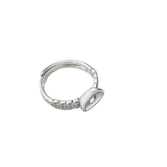 S925 Sterling Silver Lucky Ingot Ring — Adjustable