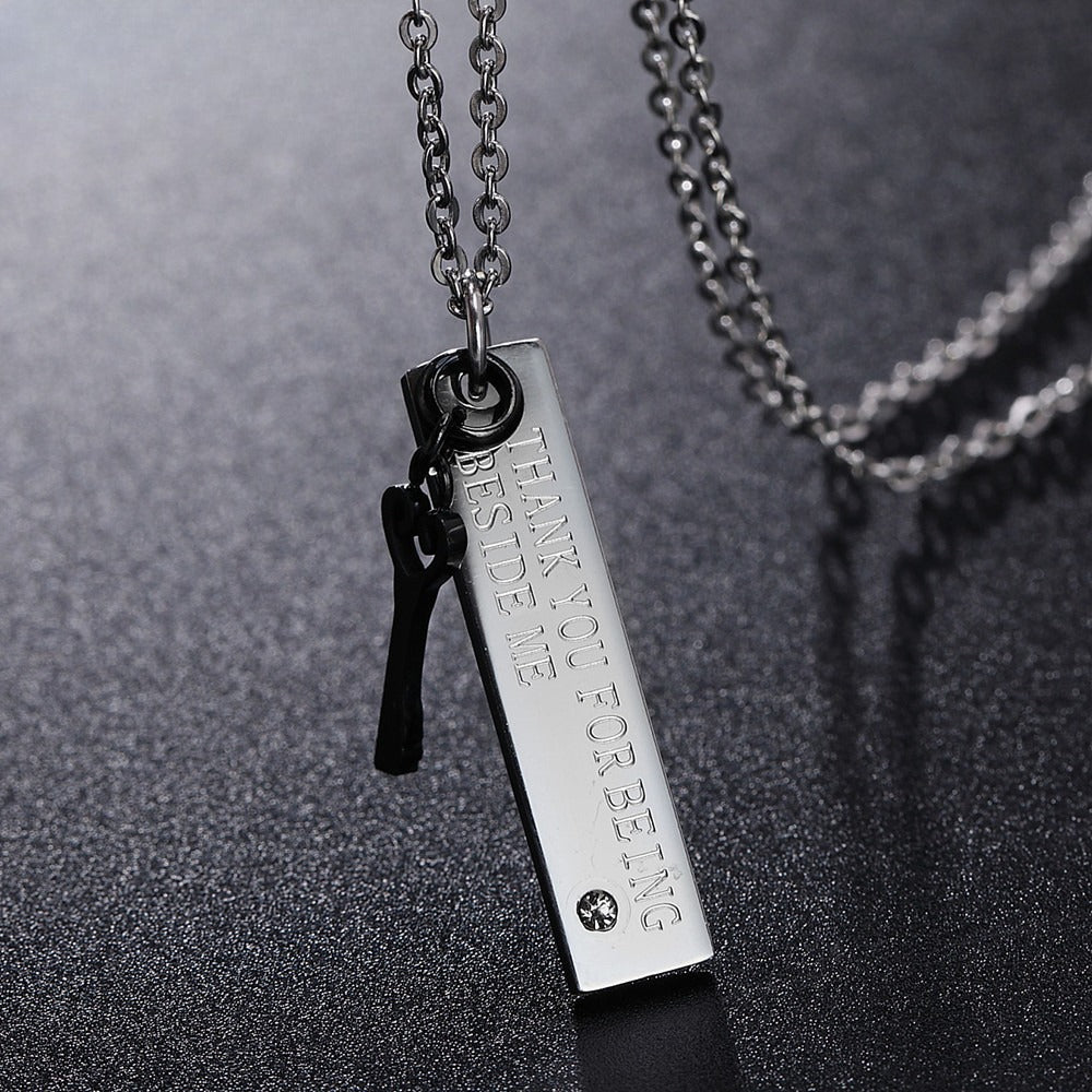 Planderful Everyday Genie Titanium Steel Couple Necklace Korean Version For Him And Her Unisex Fashion Jewelry
