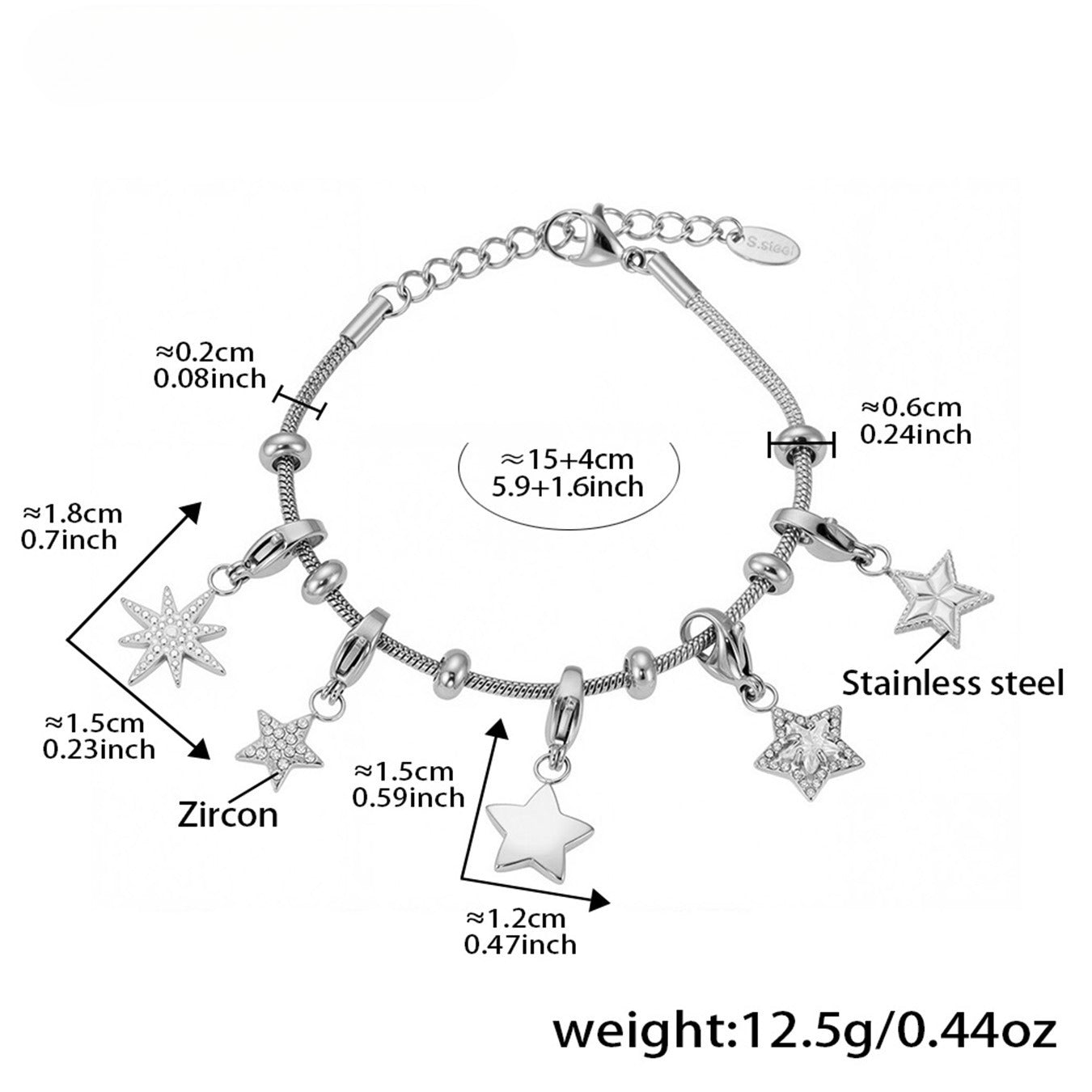 Planderful Everyday Genie Zircon Pendant Bracelet For Women
