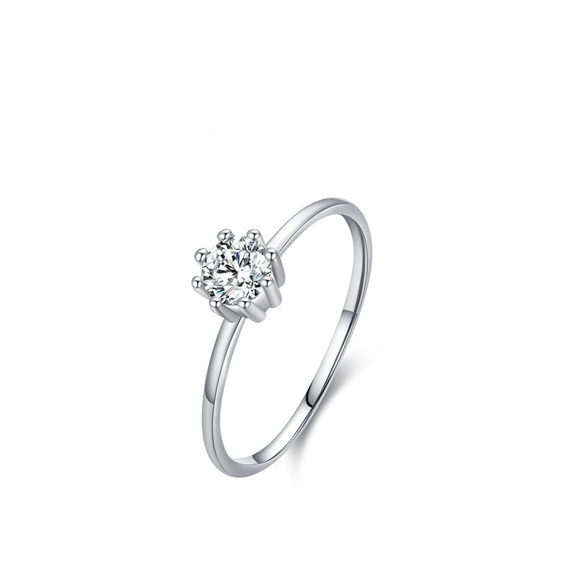 925 Sterling Silver Zircon Stacking Ring