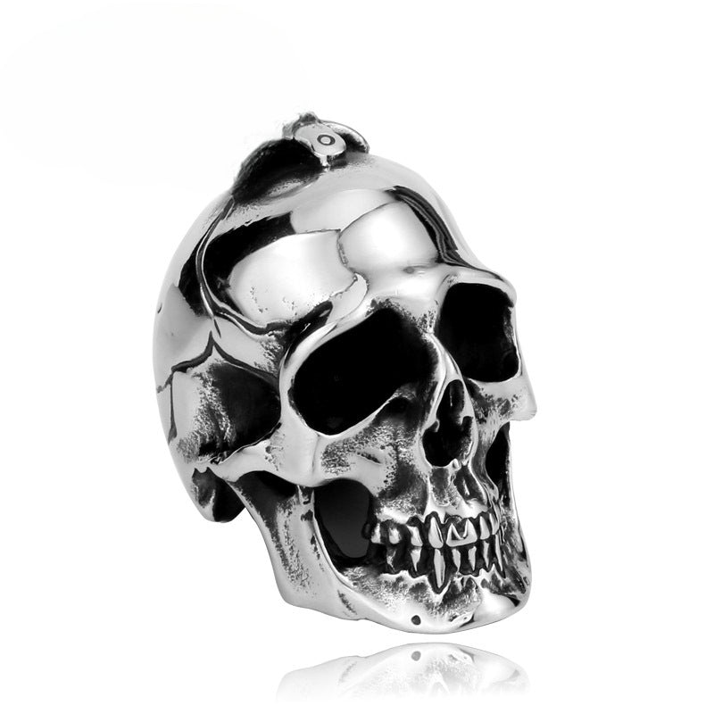 Bold Titanium Steel Skull Pendant for Men - Wholesale Punk Jewelry from Europe and the USA
