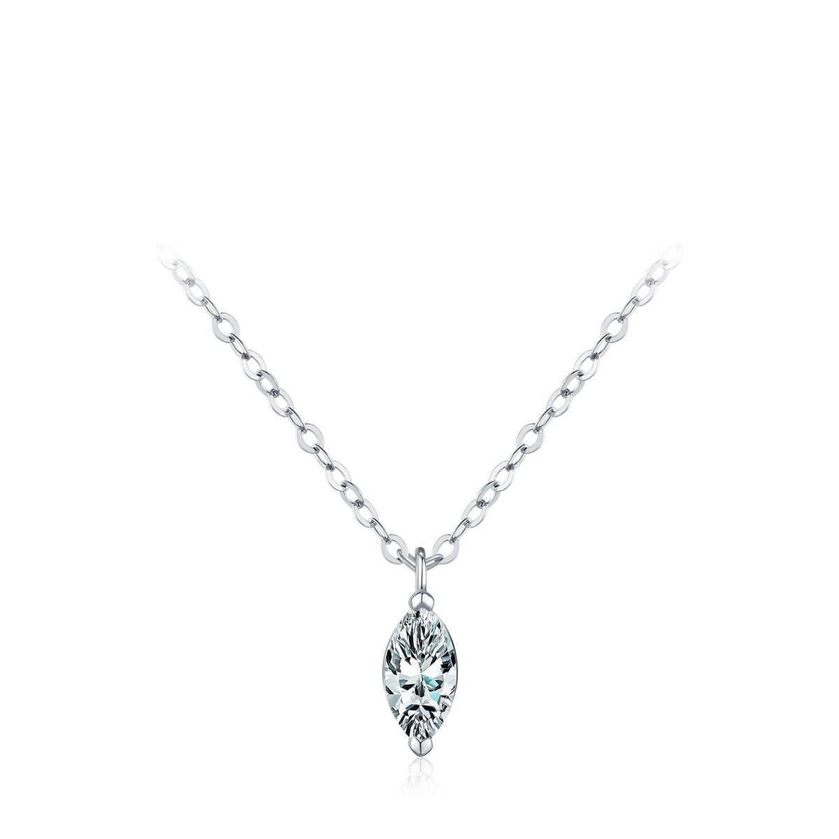 925 Sterling Silver VVS1 Moissanite Pendant Necklace