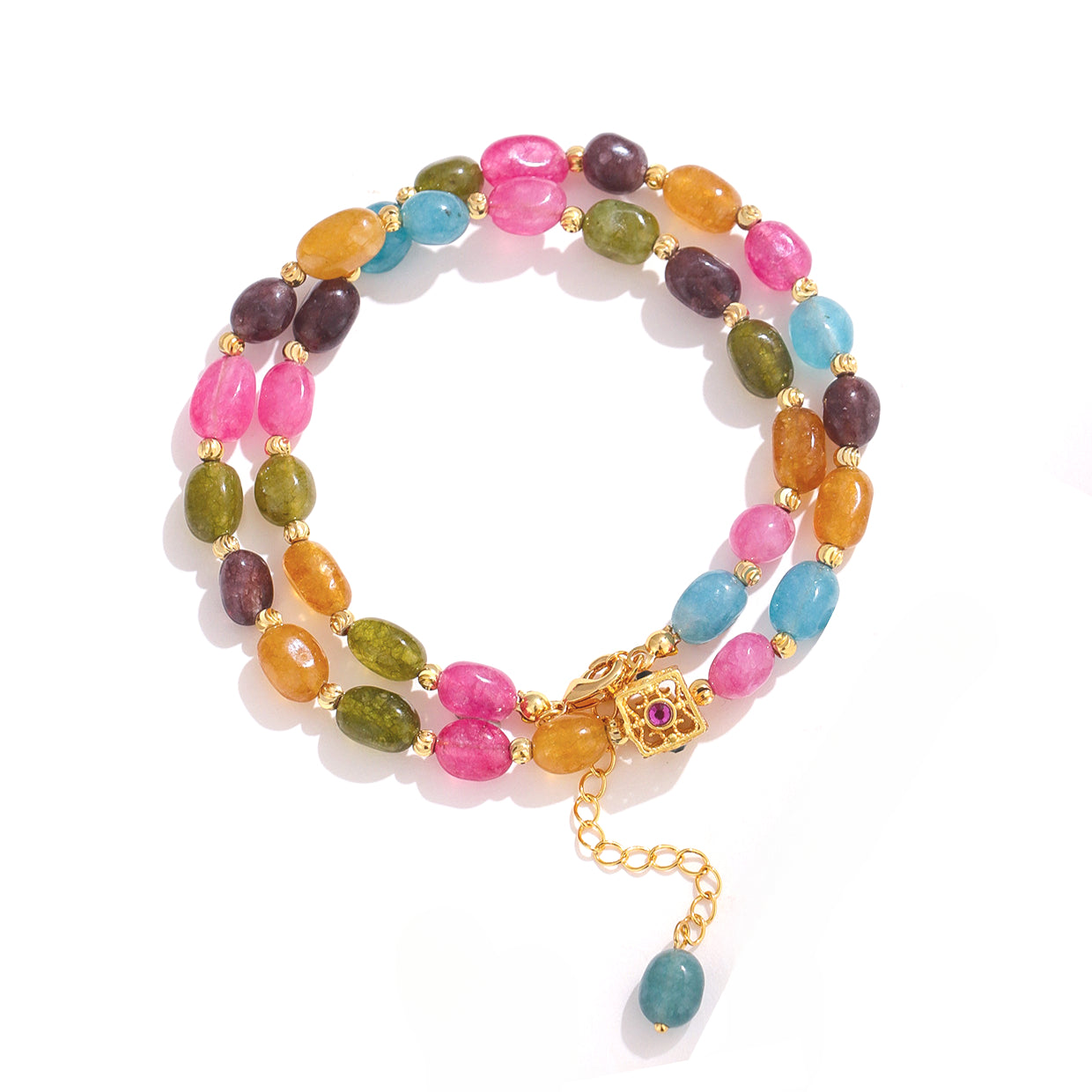 Planderful Fortune's Favor Bracelet – High-End Chalcedony and Tourmaline Design