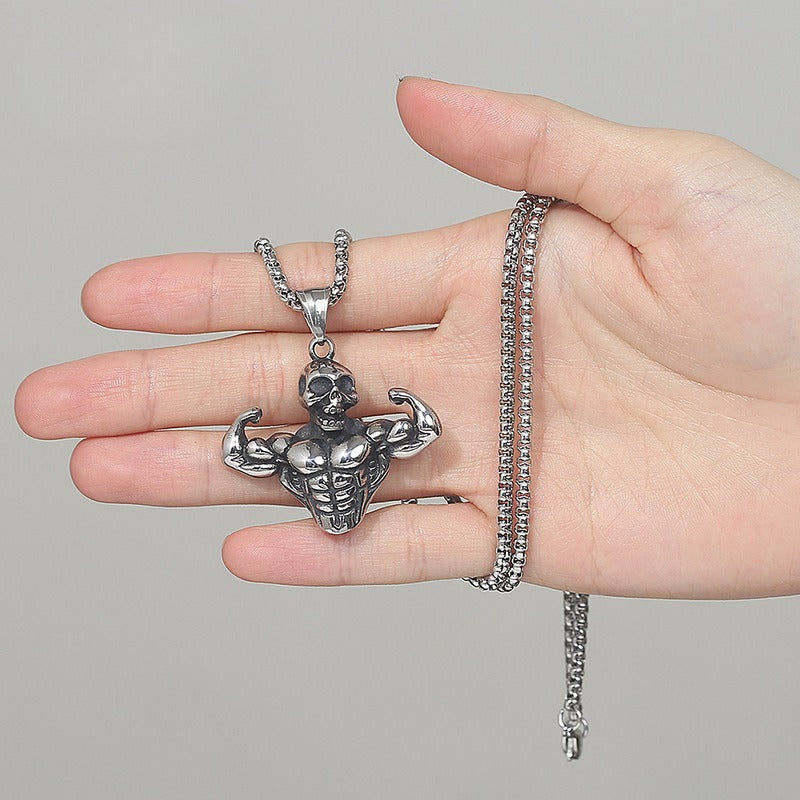Steel Necklace – Statement Men’s Halloween Pendant