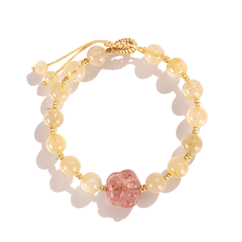 Planderful Fortune's Favor Bracelet – Unique Citrine Design with Crystal Accents