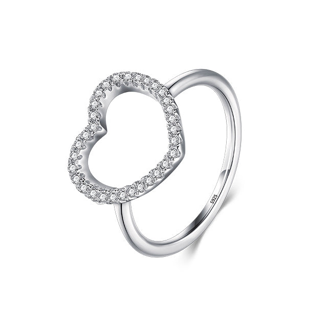 Women's European and American Sterling Silver Zircon Ring