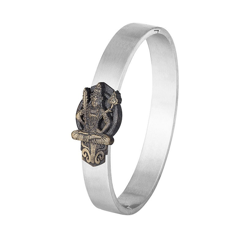Steel Bracelet - Elegant Zodiac Saints Mantra Design For Everyday Wear Perfect Gift Idea