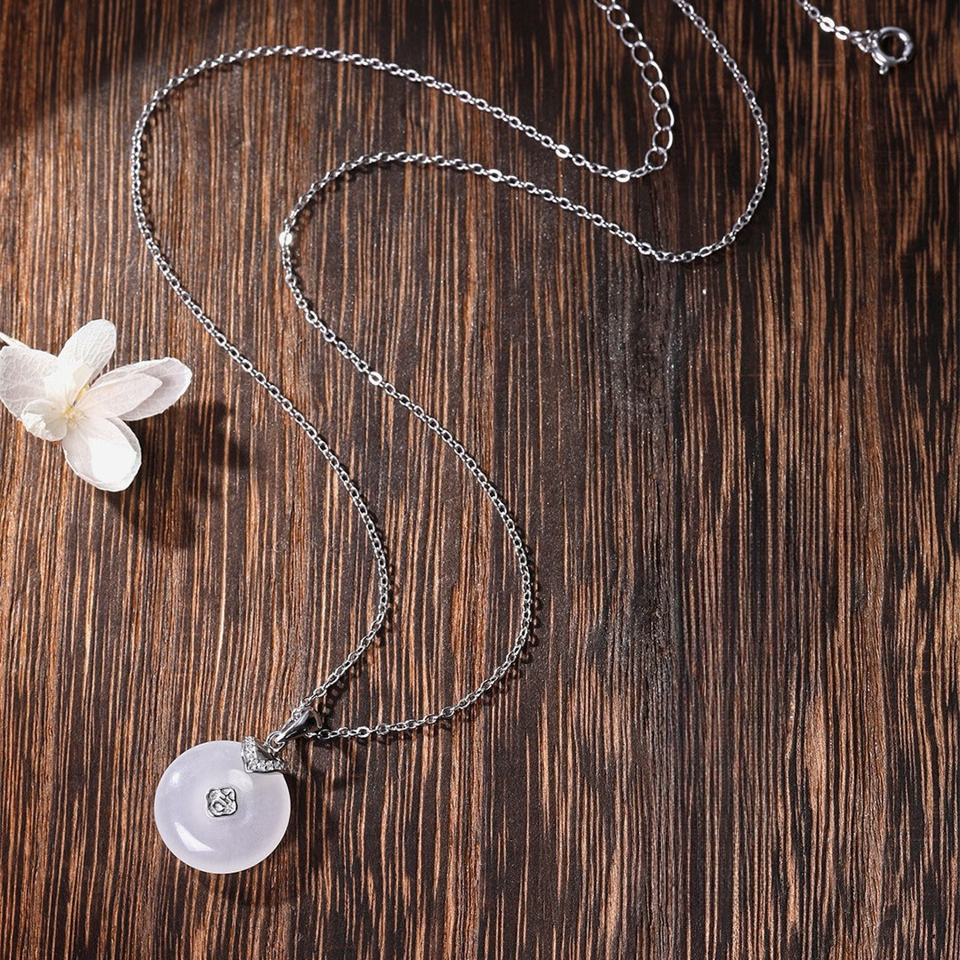 S925 Sterling Silver Safety Buckle Necklace