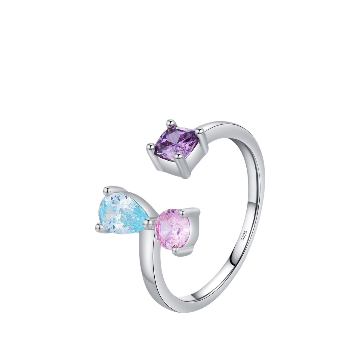 925 Sterling Silver Pearl Zircon Ring