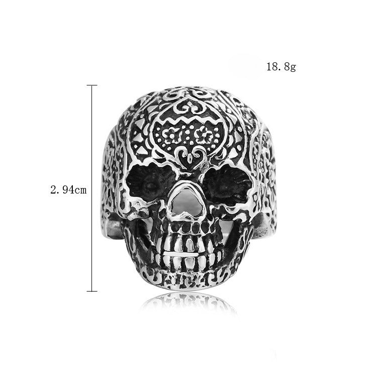 Titanium Steel Skull Ring