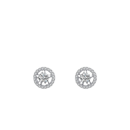 Starlight Sterling Silver Zircon Earrings