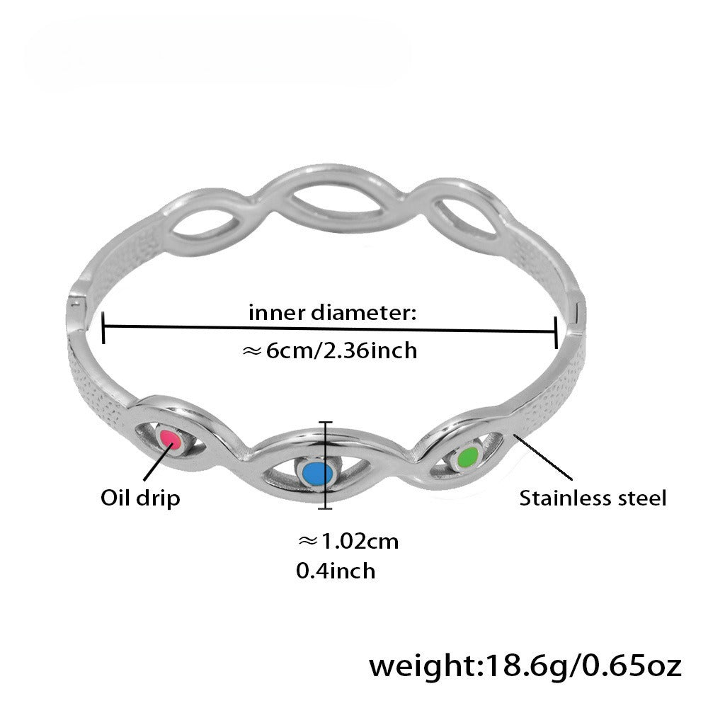 Planderful Dopamine Drip Devils Eye Bracelet Ring Set Women