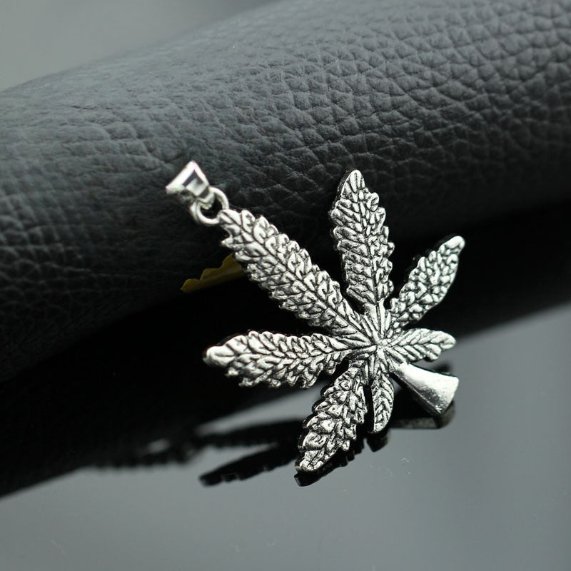 Timeless Maple Leaf Titanium Steel Pendant for Men - Retro Classic Trend