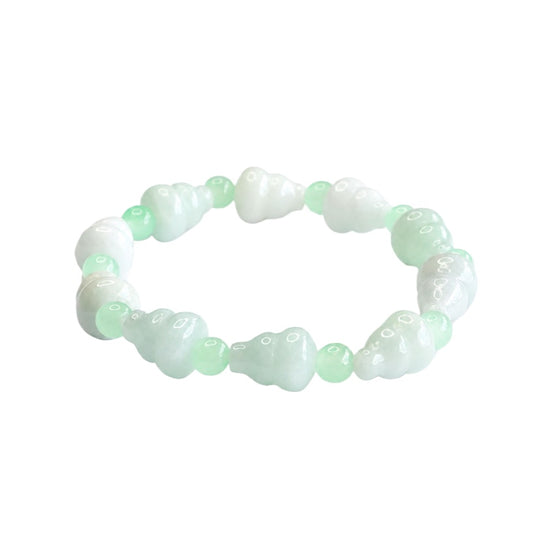Jadeite Gourd 10*12 mm Beaded Bracelet