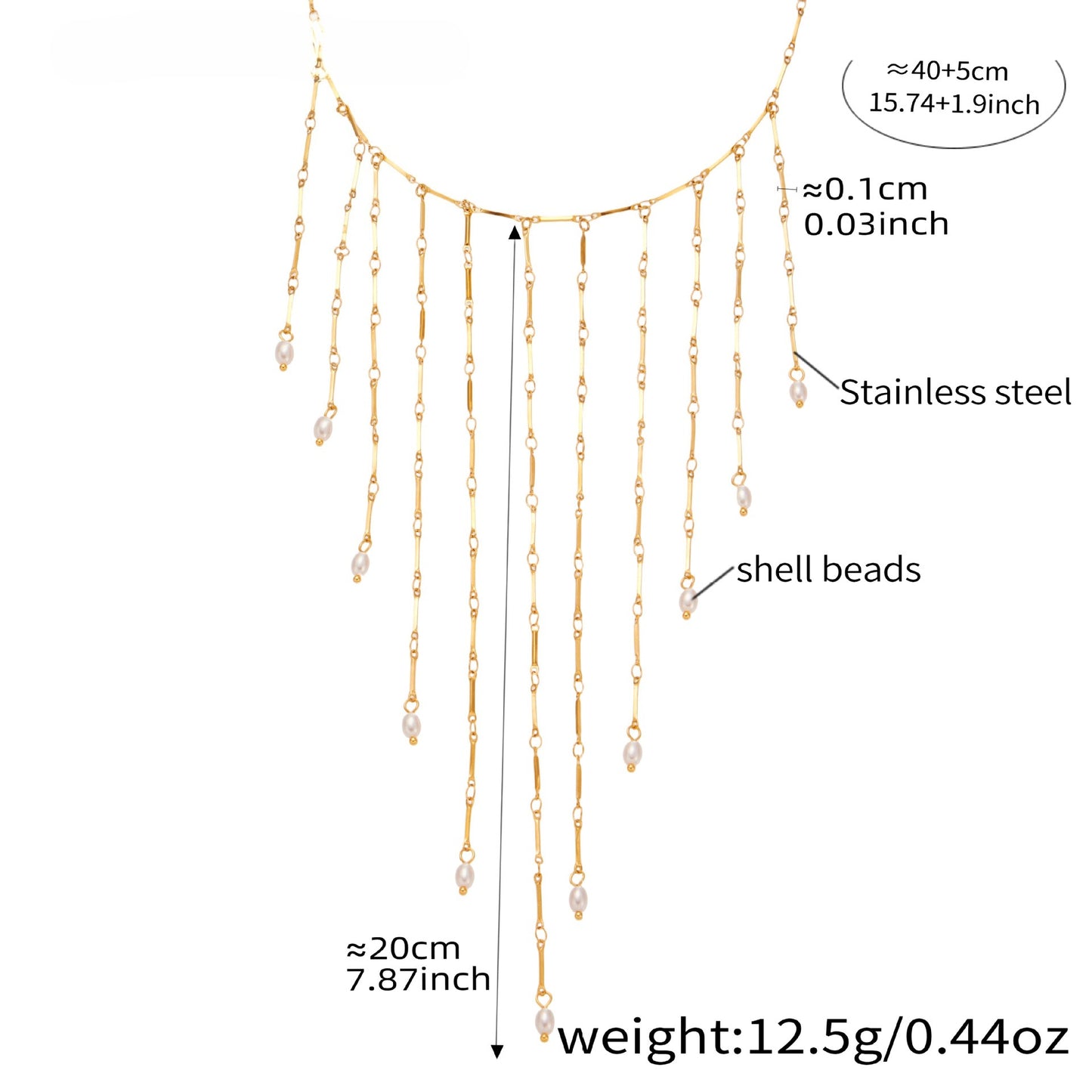 Planderful Freshwater Pearl Necklace Ultra Delicate Women