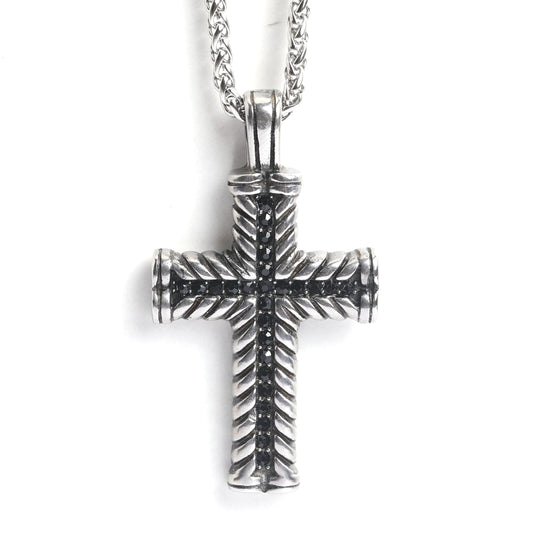 Steel Necklace – Statement Hip Hop Cross Pendant