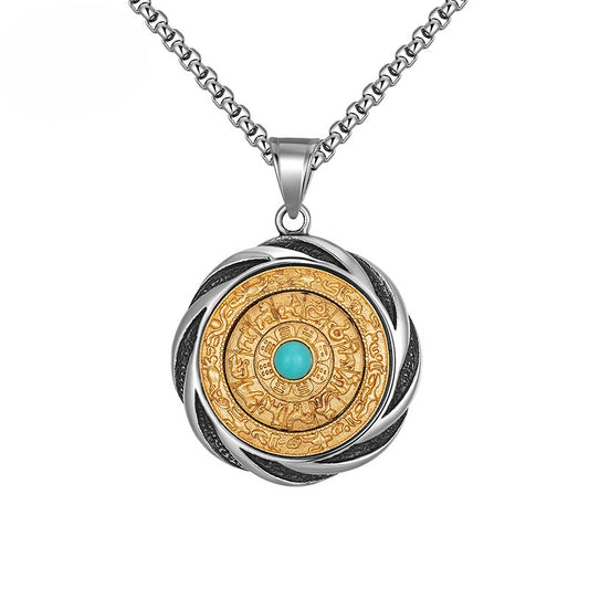 Titanium Steel Necklace - Vintage Zodiac Amulet For Couples