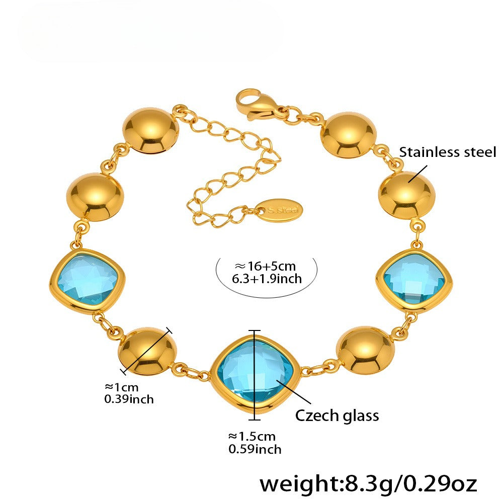 Planderful Czech Glass Bracelet Radiant Luxury For Women