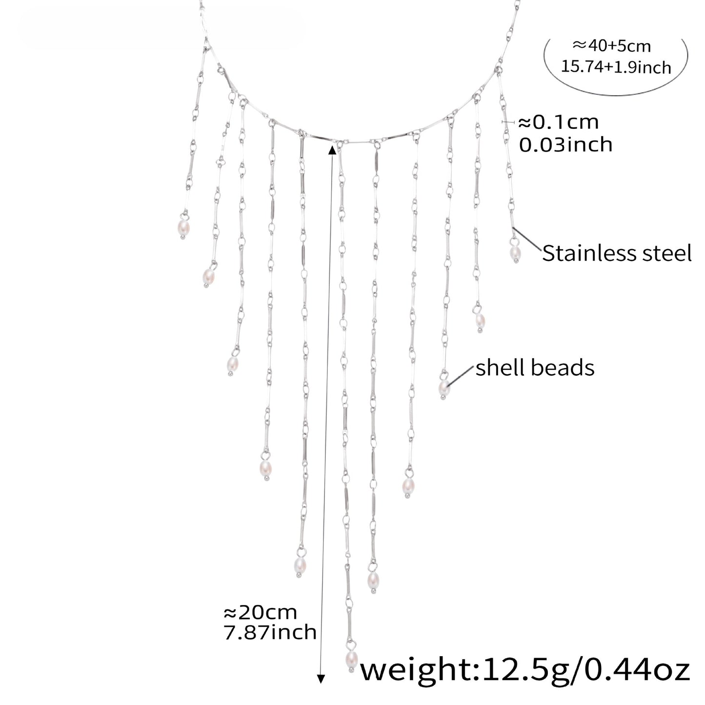 Planderful Freshwater Pearl Necklace Ultra Delicate Women