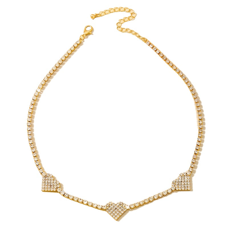 Planderful Vienna Verve Necklace – Elegant Metal Flash Zircon Design