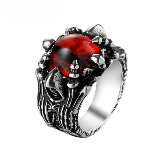 Wizard Skull Titanium Steel Ring