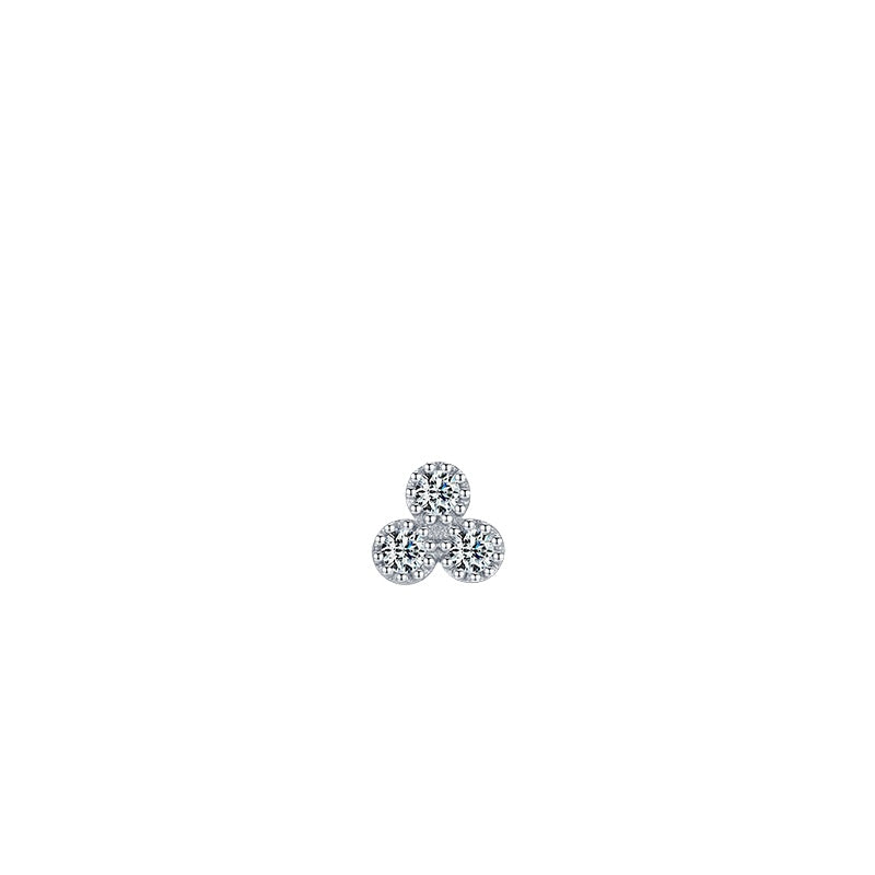 925 Sterling Silver Petite Zircon Earrings