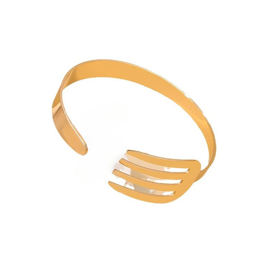 European and American Minimalist Fork Bracelet with Personalized Western Flair
