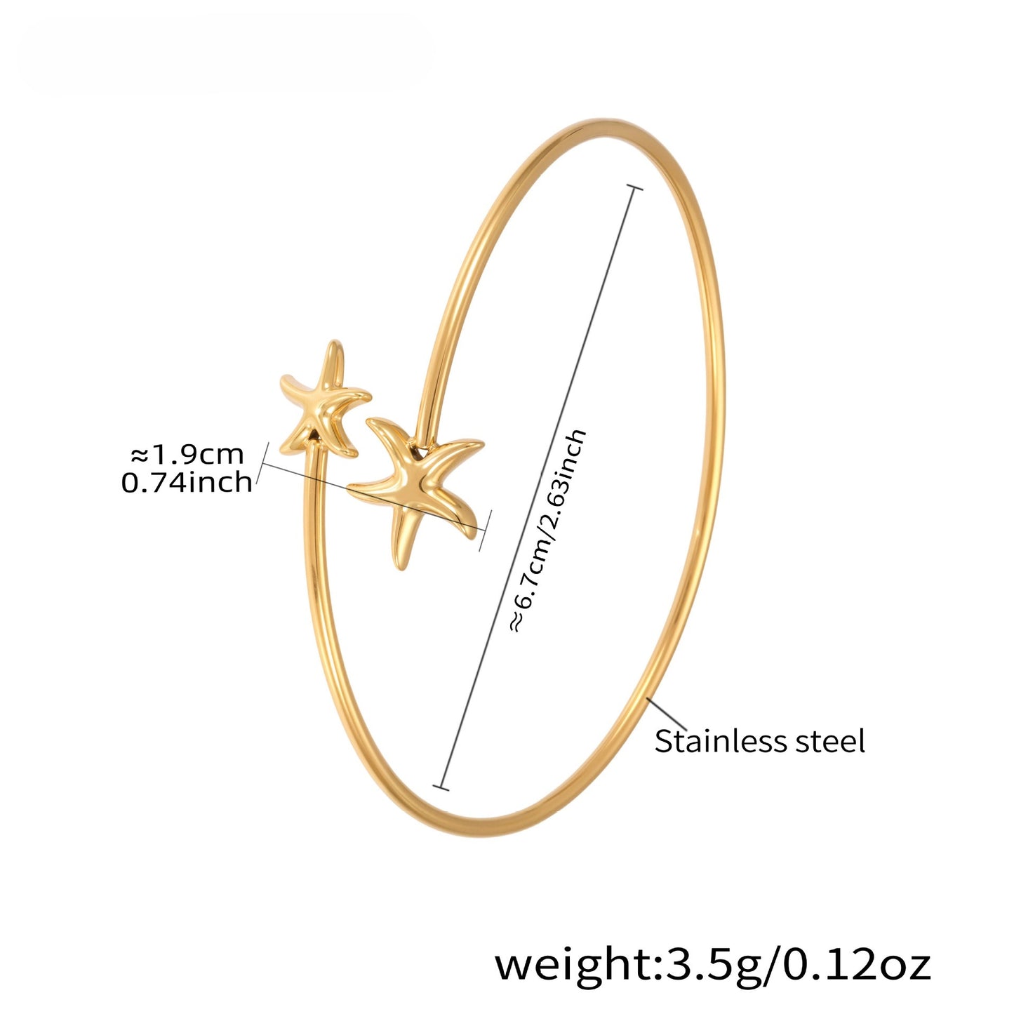 Planderful Genie Bee Starfish Zircon Bracelet For Her