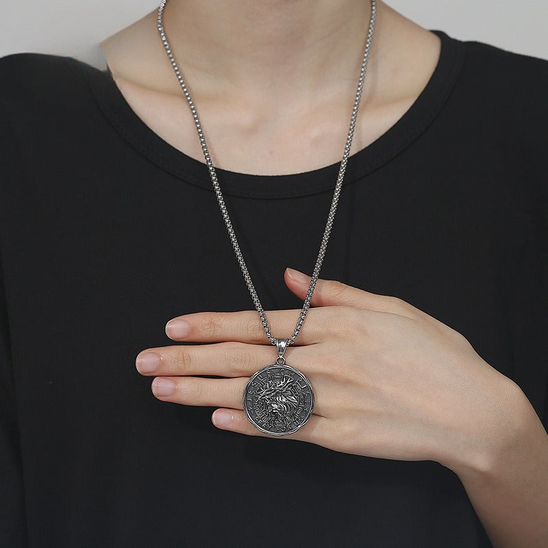 Steel Necklace - Statement Mens Hip Hop Pendant