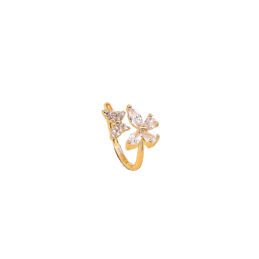 Enchanting Vienna Verve Butterfly Zircon Ring - Wholesale Offer