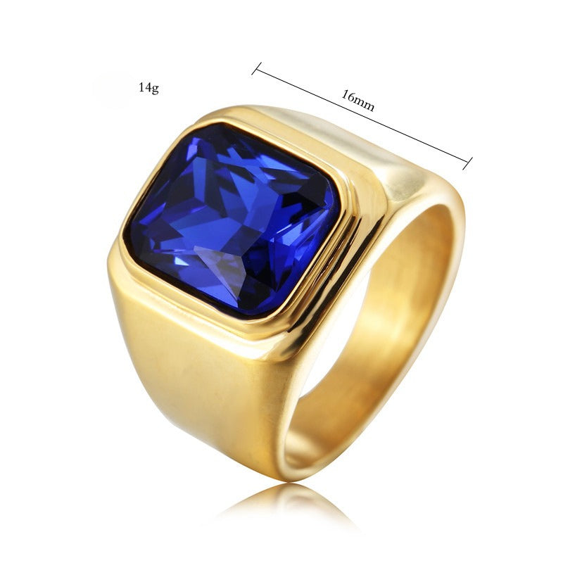 Planderful Minimalist Zircon Ring Titanium Steel Unisex for Men and Women Durable Everyday Jewelry