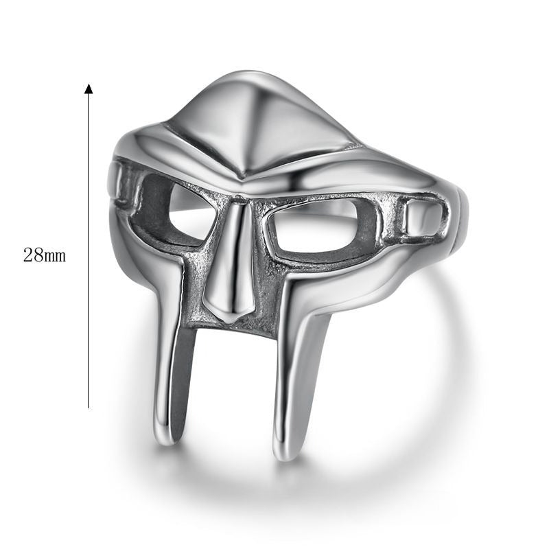 Planderful Spartan Helmet Ring Stainless Steel Retro Gladiator Mens Ring For Everyday Wear