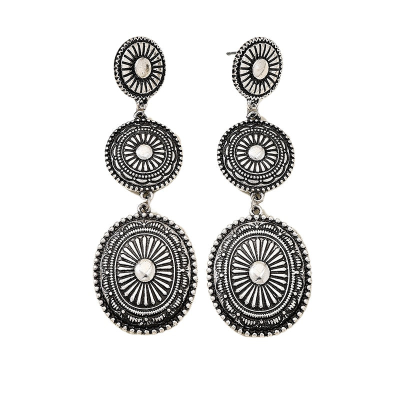 Planderful Vienna Verve Earrings – Bohemian Ethnic Metal Design
