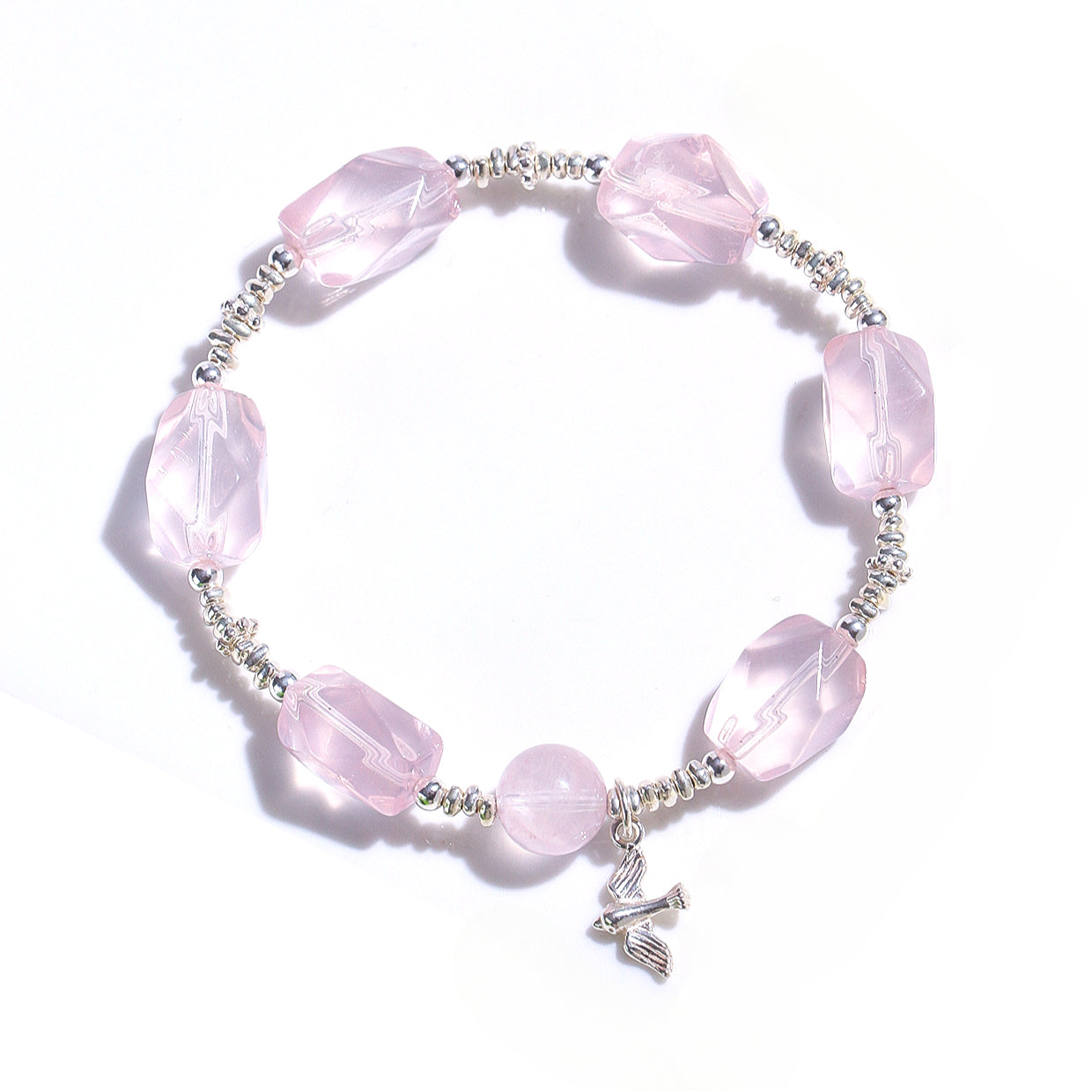 Planderful Fortune's Favor Bracelet – Sweet and Cute Natural Pink Crystal