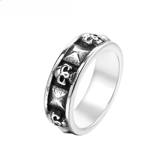 Titanium Steel Skull Ring